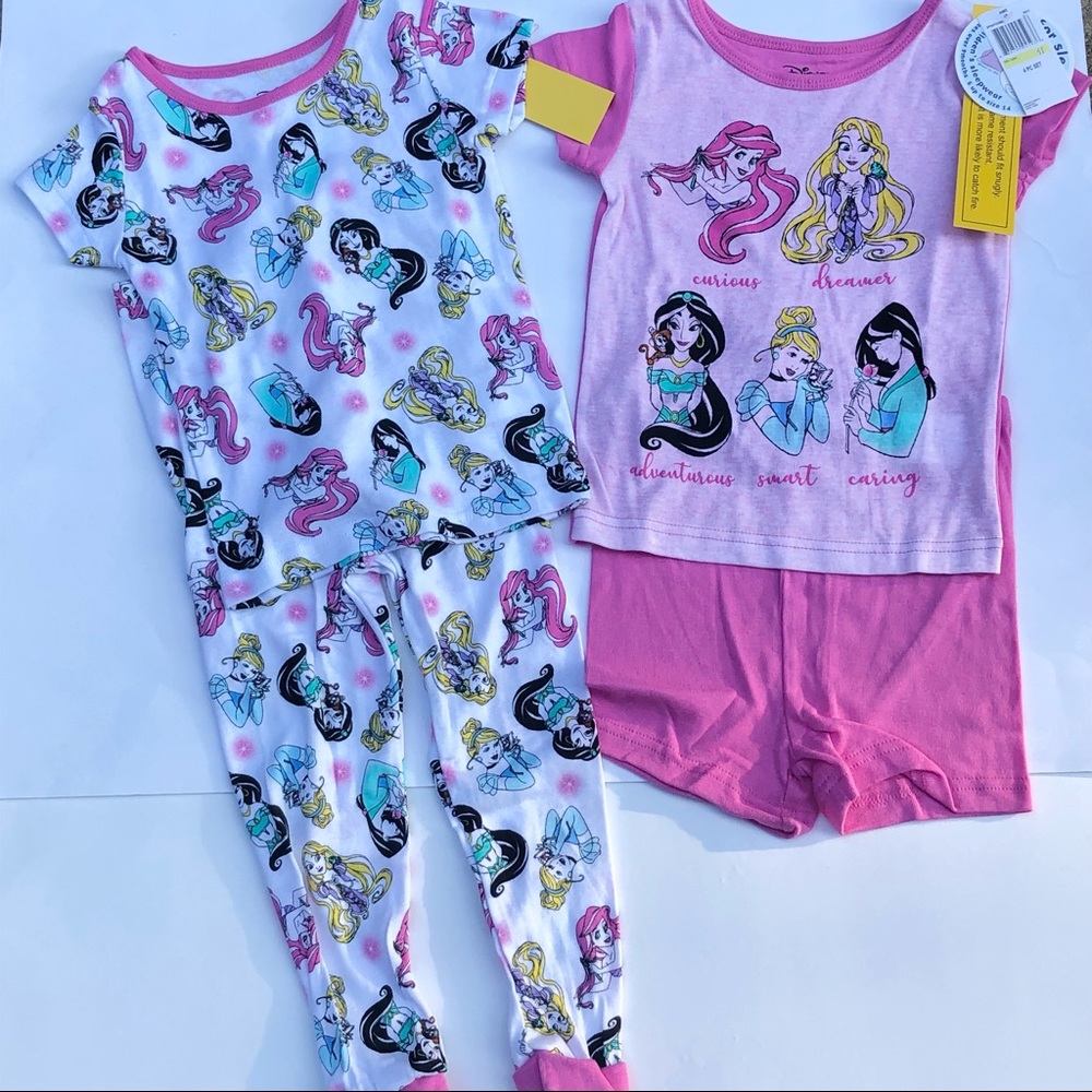 NWT Disney Princess 4pc PJ set